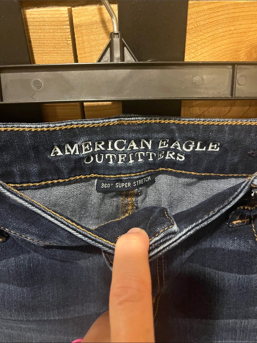 American Eagle Outfitters Dark Indigo Cuffed Denim Shorts - Picture 2 of 9